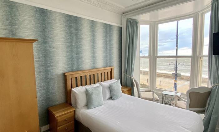 Our double room with large bay window for you to enjoy the view of Cardigan Bay